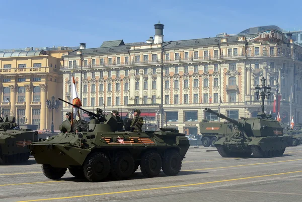 Próba na obchody parady zwycięstwa w Moskwie — Zdjęcie stockowe