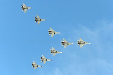 Zafer geçidi Moskova'da kutlama için prova.