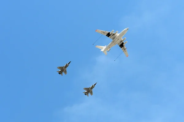 Repetition för att fira segern paraden i Moskva. — Stockfoto