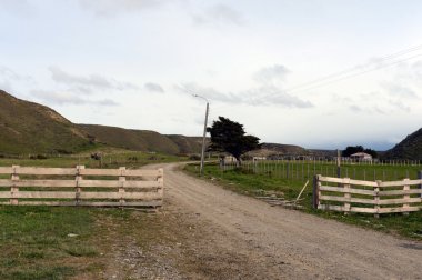 Temaukel köy içinde sheepfold. Tierra Del Fuego