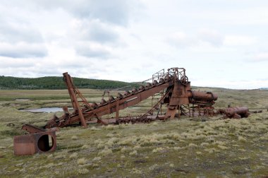  Göl Lago Blanco, terk edilmiş altın madeni. 