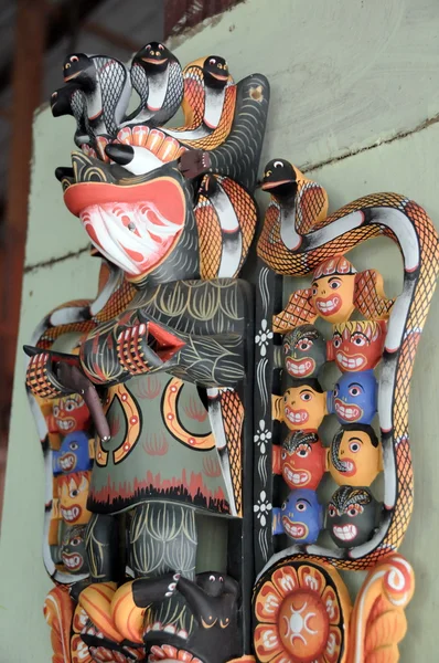 Colorful masks of Ceylon-a traditional art of Sri Lanka. — Stock Photo, Image