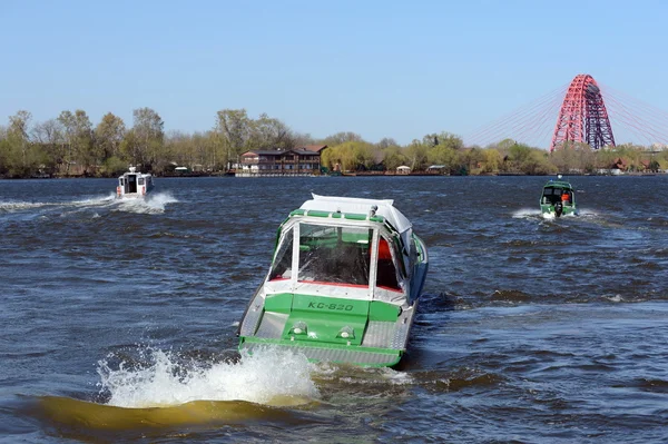 Barcos patrulla en el río Moscú . —  Fotos de Stock