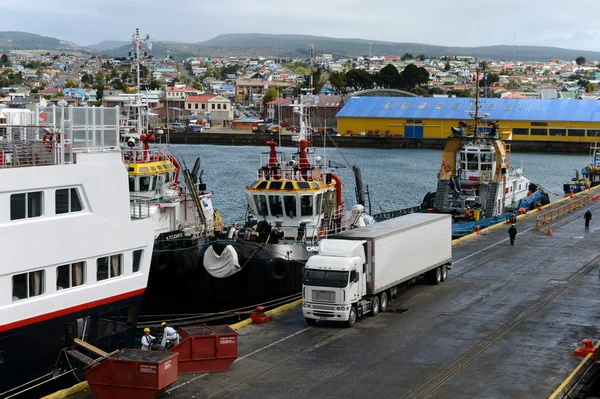 Zee haven van Punta Arenas in Chili — Stockfoto