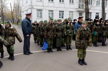 Geçit töreni polis cadet Kolordu yürüyen.