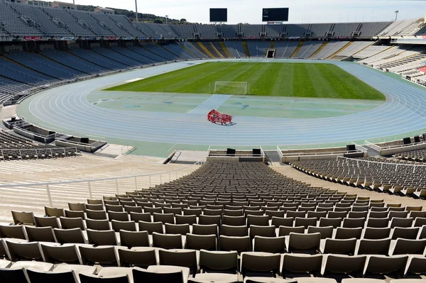 Olympijský stadion v montjuc v Barceloně. — Stock fotografie