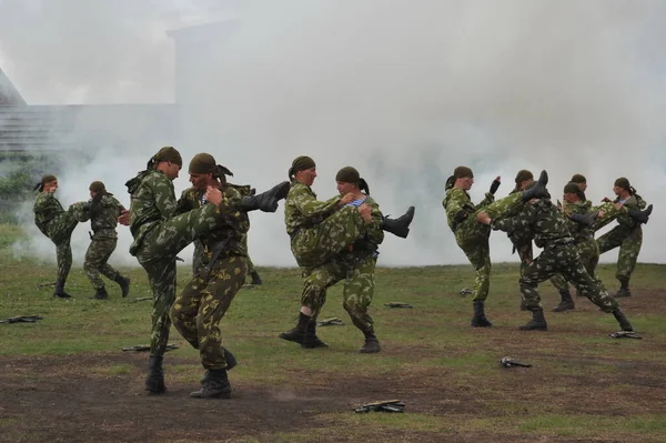 Jurga Siberia Rusia Junio 2011 Entrenamiento Soldados Las Fuerzas Especiales —  Fotos de Stock