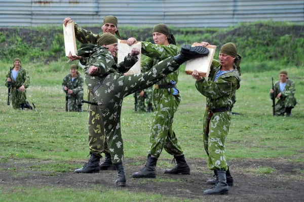 Jurga Sibéria Rússia Junho 2011 Treinamento Soldados Das Forças Especiais — Fotografia de Stock