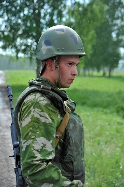 Jurga Siberia Russland Juni 2011 Soldat Der Russischen Armee Auf — Stockfoto