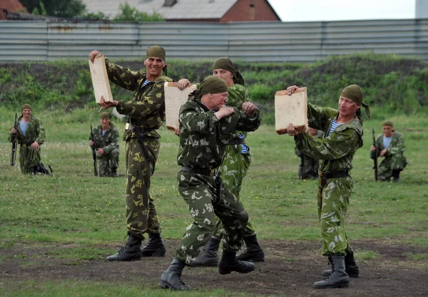 Jurga Siberia Russia Ιουνιου 2011 Εκπαίδευση Ρώσων Στρατιωτών Ειδικών Δυνάμεων — Φωτογραφία Αρχείου