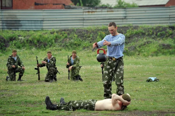 Jurga Siberia Russia June 2011 Demonstration Performance Russian Soldiers Special — Stock Photo, Image