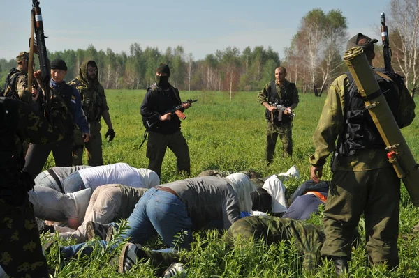 Jurga Siberia Russia Haziran 2011 Esir Alınan Rehineler Savaş Muhabirleri — Stok fotoğraf