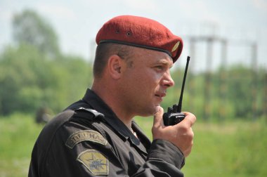 ISKITIM, SIBERIA, RUSSIA - 8 Haziran 2011: Rusya İçişleri Bakanlığı İçişleri Bakanlığı 