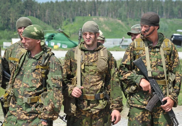 Iskitim Siberia Russland Juni 2011 Soldaten Der Spezialeinheit Auf Dem — Stockfoto