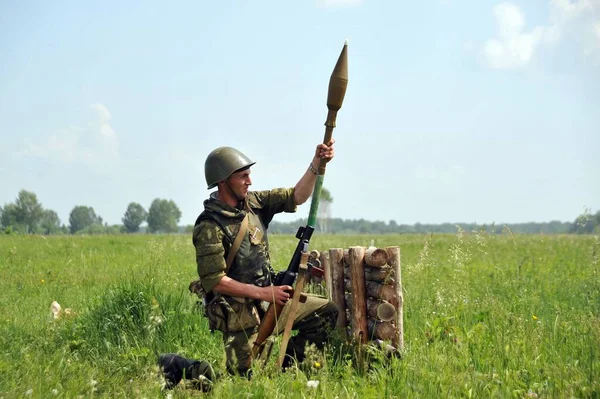 Jurga Siberia Russland Juni 2011 Ein Granatwerfer Schießstand Bereitet Sich — Stockfoto