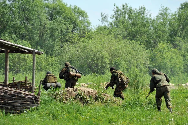 Iskitim Siberia Russia June 2011 Soldiers Special Force Unit Practice — 图库照片