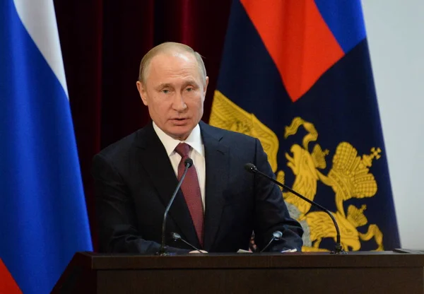 MOSKOW, Rusya - 28 Şubat 2019: Rusya Devlet Başkanı Vladimir Putin.