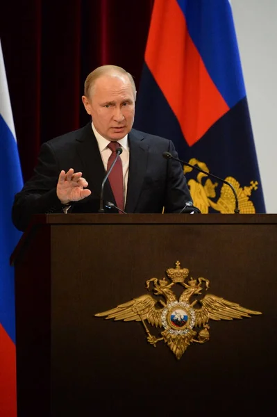 Moscow Rússia Fevereiro 2019 Presidente Rússia Vladimir Putin — Fotografia de Stock