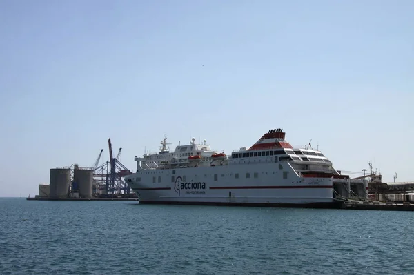 Malaga Spanien Juli 2011 Havsfärja Hamnen Malaga — Stockfoto