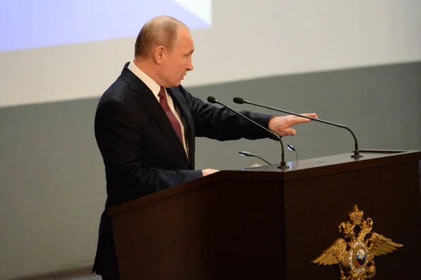 Moscow Rússia Fevereiro 2019 Presidente Rússia Vladimir Putin — Fotografia de Stock