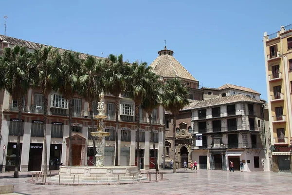 Malaga Espanha Julho 2011 Praça Constituição Cidade Costeira Espanhola Málaga — Fotografia de Stock