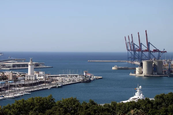 Malaga Spain July 2011 View Seaport Malaga Spanish Region Andalusia — Stock Photo, Image