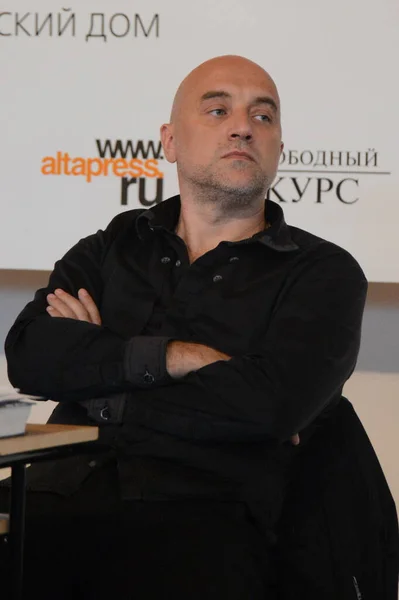 Barnaul Rusia Septiembre 2016 Escritor Zakhar Prilepin Una Reunión Con — Foto de Stock