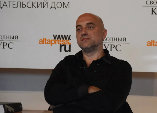 Barnaul Rusia Septiembre 2016 Escritor Zakhar Prilepin Una Reunión Con — Foto de Stock