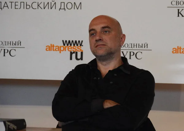 Barnaul Russia Seseptember 2016 Writer Zakhar Prilepin Meeting Siberia Ian 图库照片