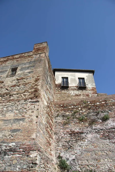 Malaga España Julio 2011 Tipos Castillo Antiguo Alcazaba Mlaga Málaga — Foto de Stock