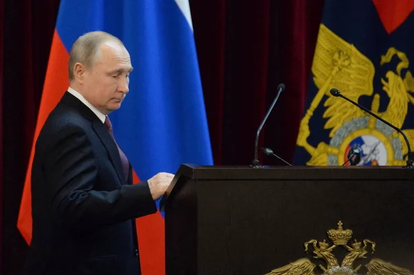Moscow Russia Luty 2019 Prezydent Rosji Władimir Putin — Zdjęcie stockowe