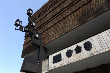 MOSCOW, RUSSIA - 26 Mart 2017: Moskova Sanat Akademik Tiyatrosu 'nun 22 yaşındaki Moskova Sanat Tiyatrosu' nun adı verildi.