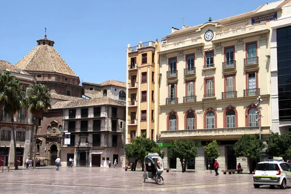 Malaga Spanje Juli 2011 Grondwettelijk Plein Spaanse Badplaats Malaga — Stockfoto
