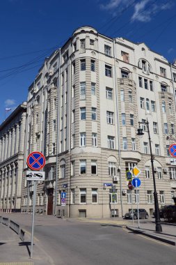 MOSCOW, RUSSIA - 15 Nisan 2017: Malaya Molchanovka caddesinde G. A. Gordon 'un eski apartmanı, Moskova' da 8