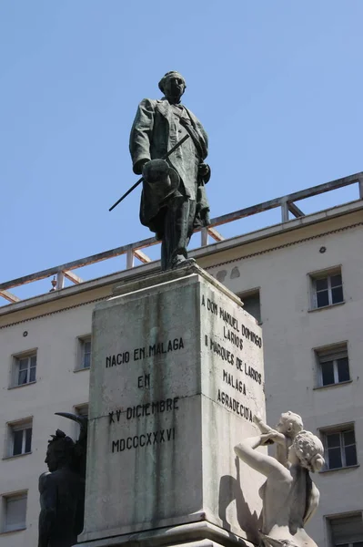 Malaga Spain July 2011 Monument Marquis Larios Which Main Historical — Stock Photo, Image