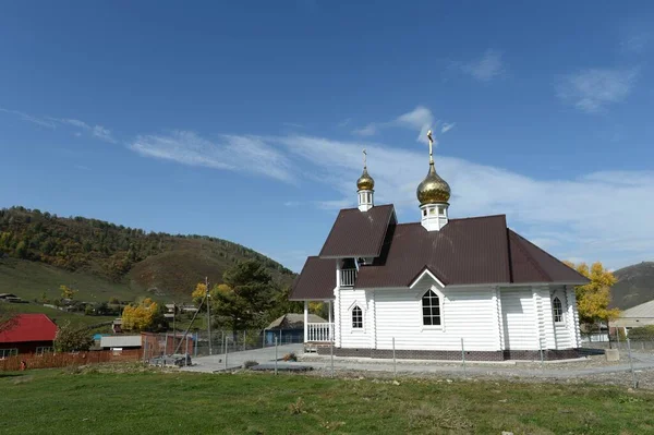 Altai Region Russia September 2020 Nicholas Church Village Tulata Charyshsky — стокове фото