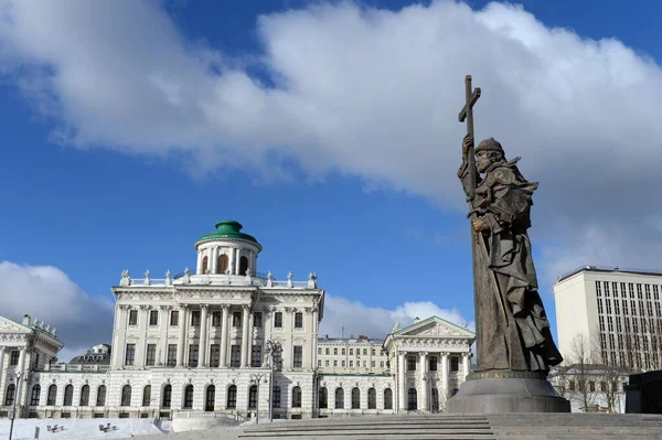 Moskva Rusko Februarie 2017 Pohled Památku Knížete Vladimíra Křtitele Ruska — Stock fotografie