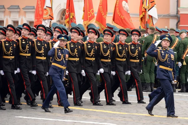 Moscow Russia May 2021 Students Tver Military Suvorov School Victory — Fotografia de Stock