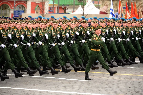 Moscú Rusia Mayo 2021 Cadetes Universidad Militar Del Ministerio Defensa —  Fotos de Stock