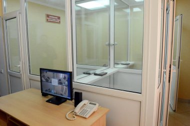  BRYANSK, RUSSIA - 7 Haziran 2012: Rus eğitim kolonisindeki toplantı odası