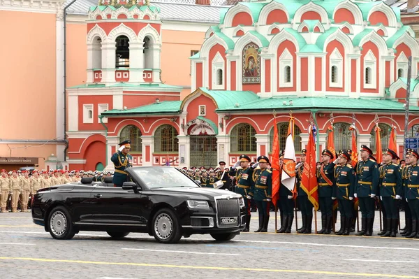 Moscú Rusia Mayo 2021 Ministro Defensa Ruso Sergei Shoigu Participa — Foto de Stock