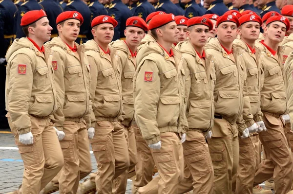 Moscú Rusia Mayo 2021 Miembros Del Movimiento Militar Patriótico Ruso — Foto de Stock