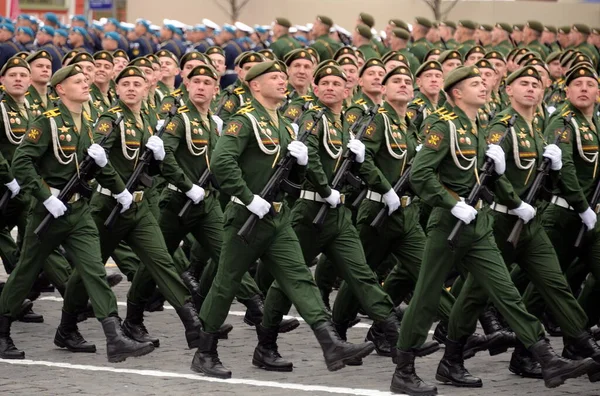 Moscow Rússia Maio 2021 Cadetes Academia Militar Defesa Aérea Militar — Fotografia de Stock