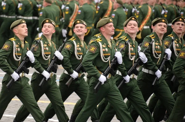 Moscú Rusia Mayo 2021 Cadetes Academia Militar Defensa Aérea Militar — Foto de Stock