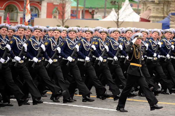 Moscow Rússia Maio 2021 Cadetes Escola Naval Superior Mar Negro — Fotografia de Stock