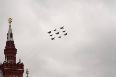 MOSCOW, RUSSIA-MAYIS 9, 2021: 