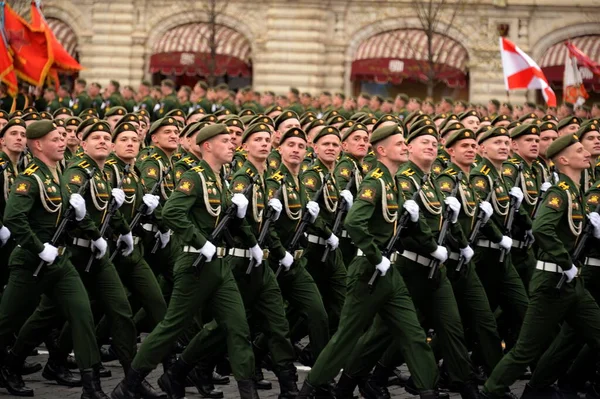 Moscú Rusia Mayo 2021 Cadetes Academia Militar Las Grandes Fuerzas —  Fotos de Stock