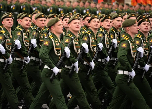 Moscú Rusia Mayo 2021 Cadetes Academia Militar Las Grandes Fuerzas — Foto de Stock