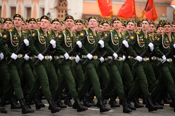 Москва Россия Мая 2021 Года Курсанты Серпуховского Филиала Военной Академии — стоковое фото