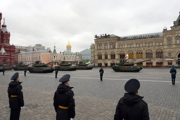 Moscú Rusia Mayo 2021 Tanques 90M Rusos Desfile Del Día — Foto de Stock
